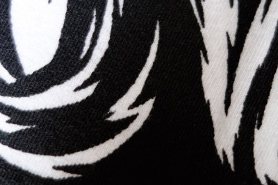 Détail t-shirt raté - bavures